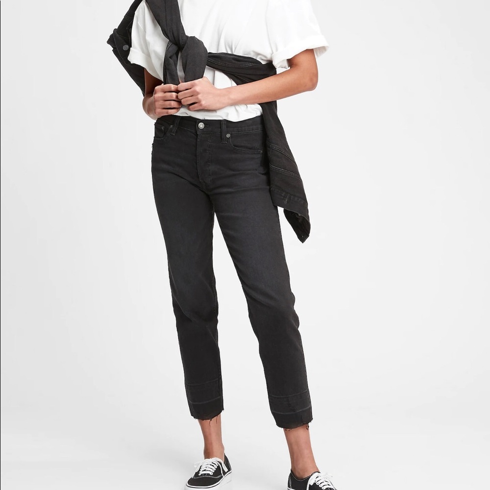 Gap high rise straight jeans